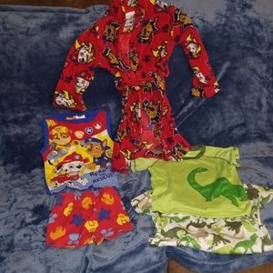 Paw patrol robe with 2 pj sets